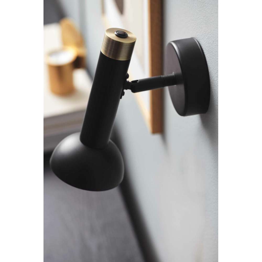 Torch væglampe ø8 - black/antique brass Væglampe