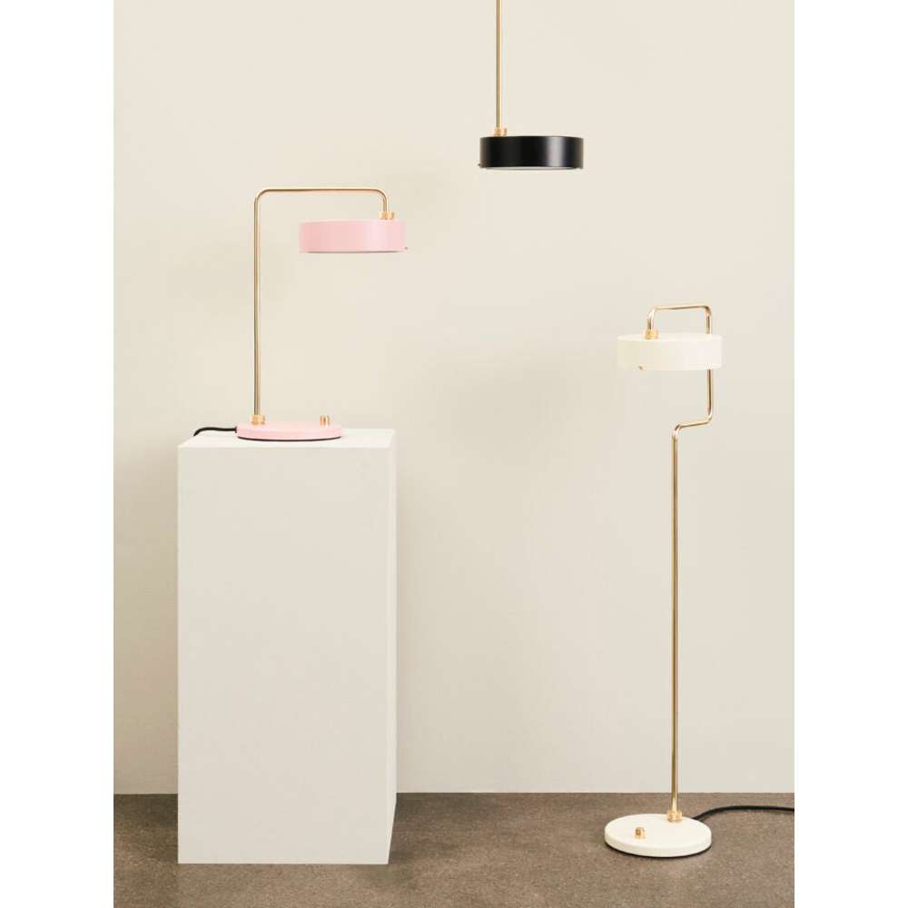Petite machine floor lamp