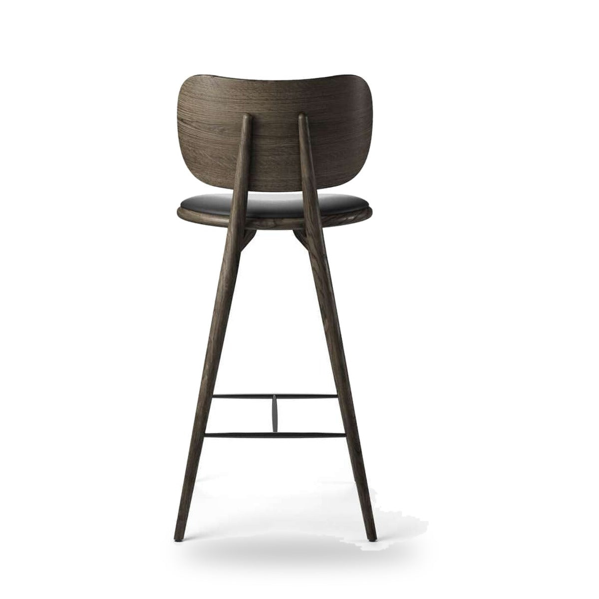 Mater High Stool barstol m/ryglæn – produktbillede fra anden vinkel