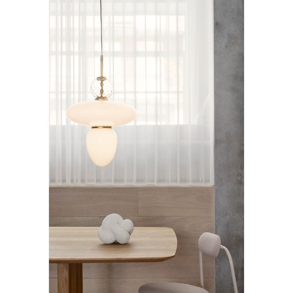 Rizzatto 43 pendel, satin brass / opal Loftlampe Loftlampe