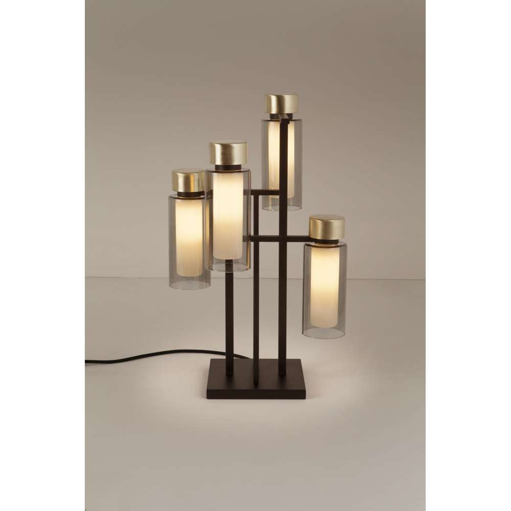 Osman 560.34 table matt black + brushed brass Bordlampe