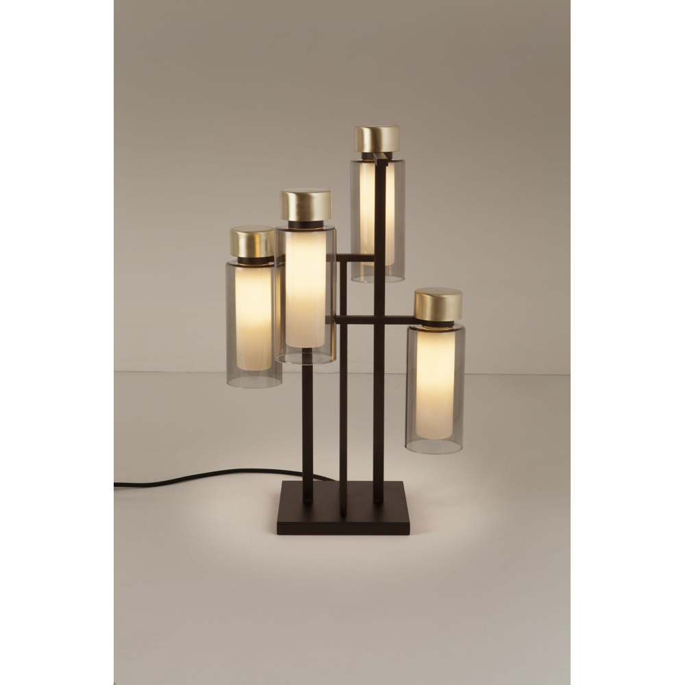 Osman 560.34 table matt black + brushed brass Bordlampe Bordlampe