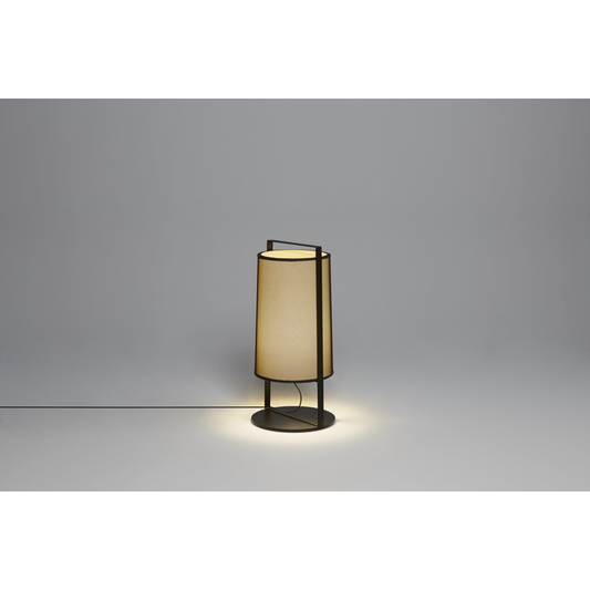 Macao 551.32 table sand black + beige fabric and black net Bordlampe Bordlampe