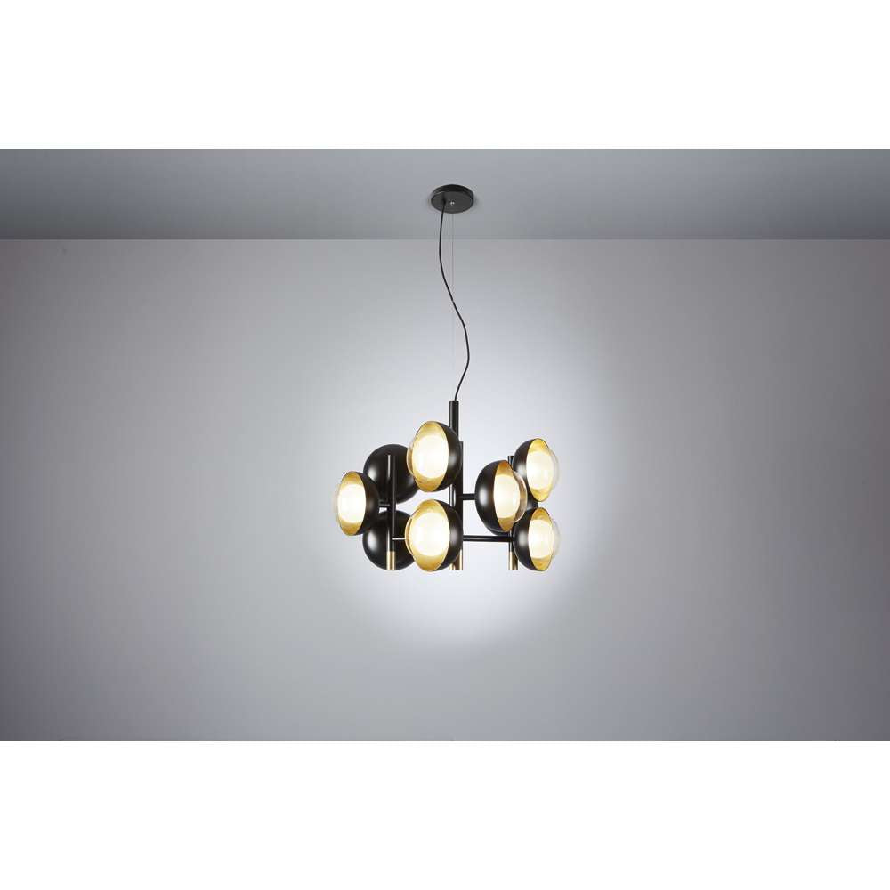 Muse 554.13 chandelier sand black + copper Pendel