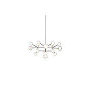 Nabila 552.16 chandelier matt black + brushed brass + clear glass Pendel