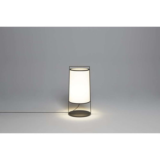 Macao 551.32 table sand black + white fabric Bordlampe