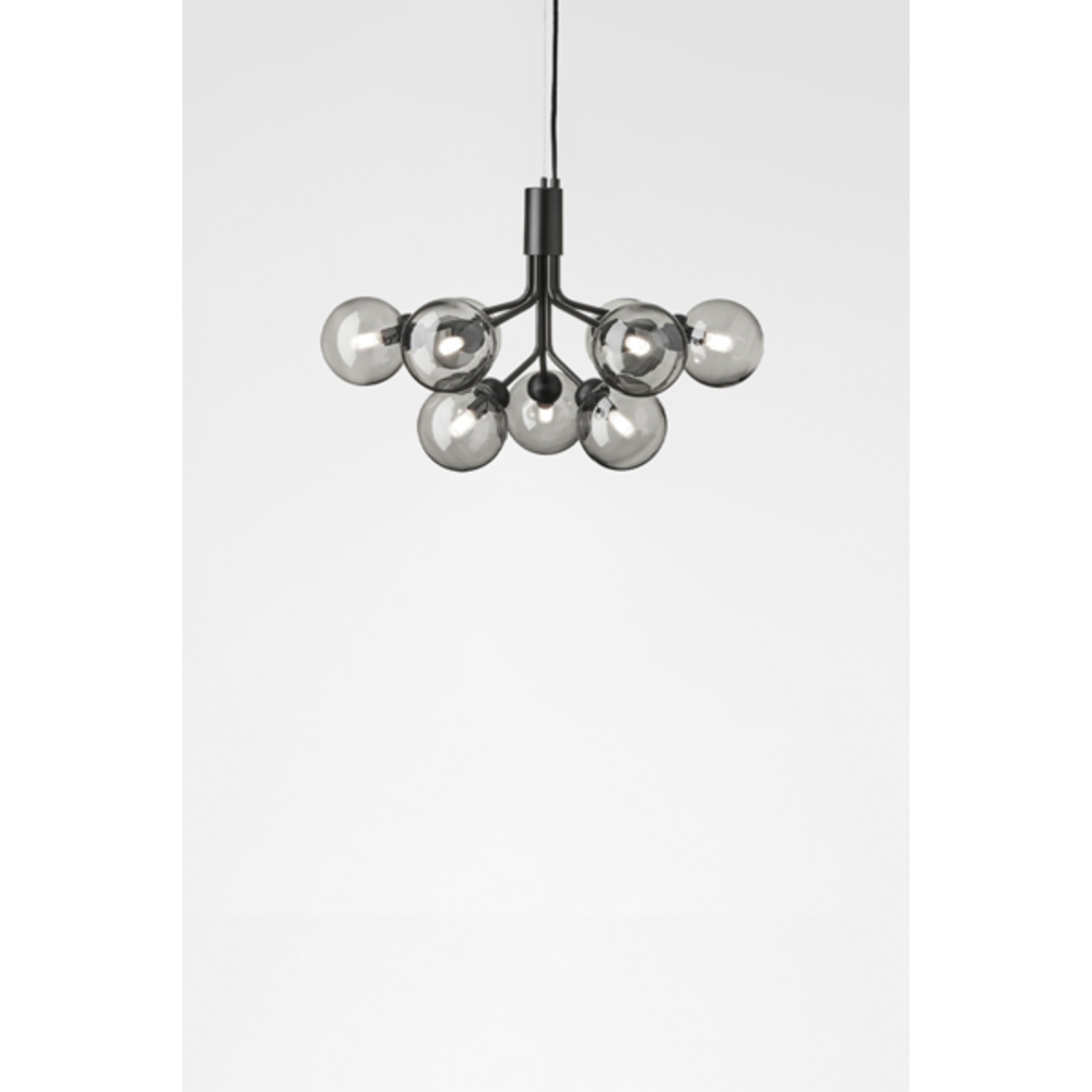 Apiales 18, satin black / opal Loftlampe Loftlampe