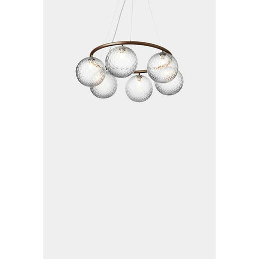 Miira 6 circular,  dark bronze / optic clear Loftlampe