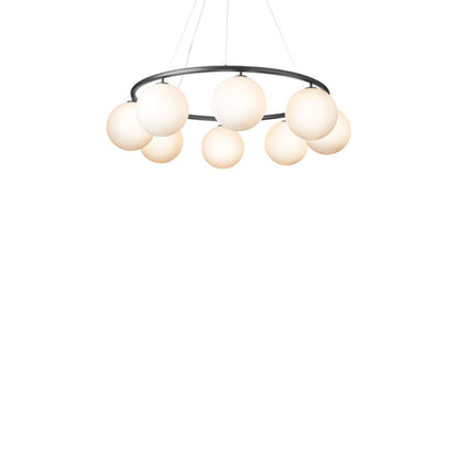 Miira 8 circular, rock grey / opal Loftlampe