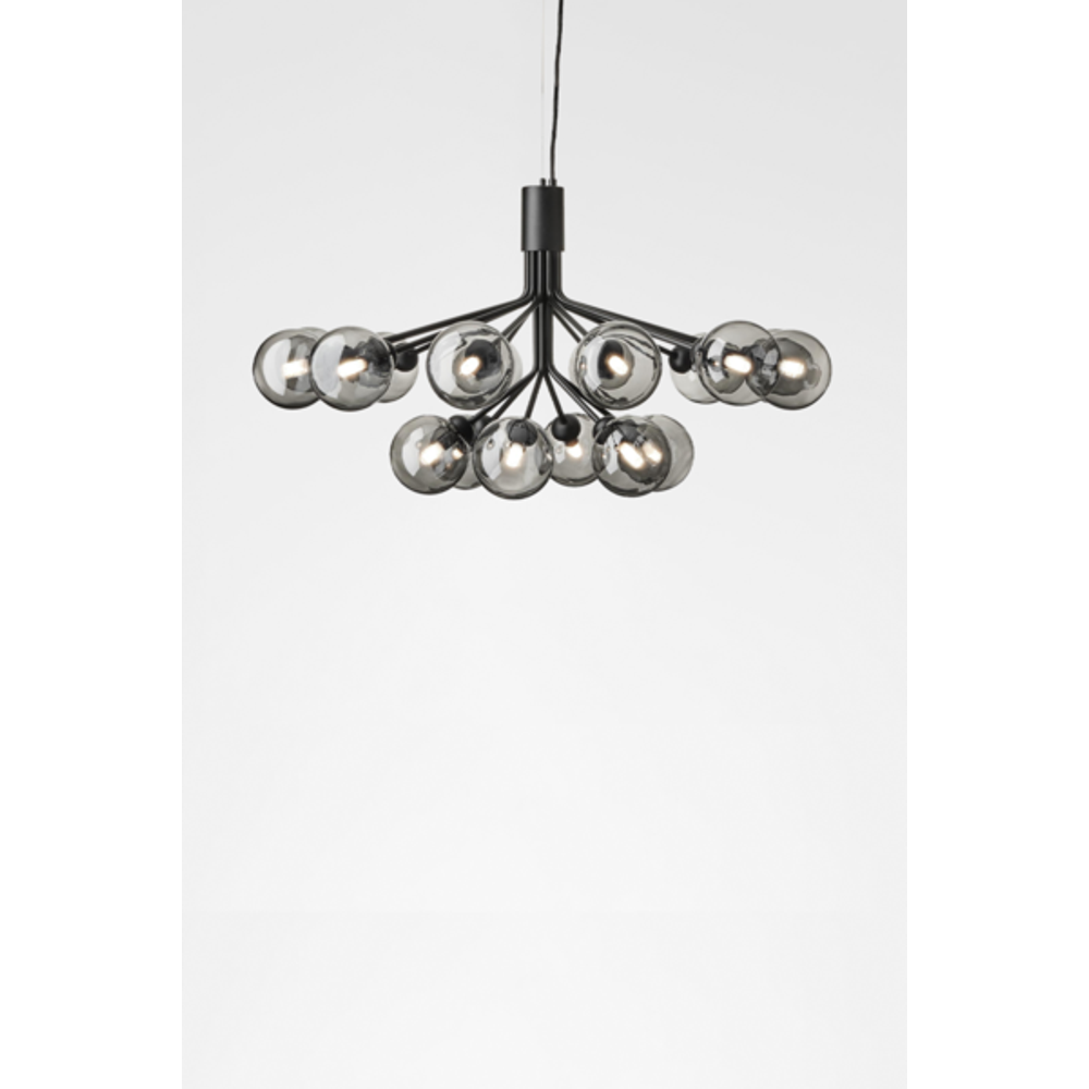 Apiales 18, satin black / smoked Loftlampe