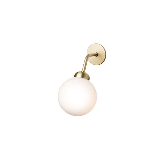 Apiales wall hard-wired, brushed brass / opal