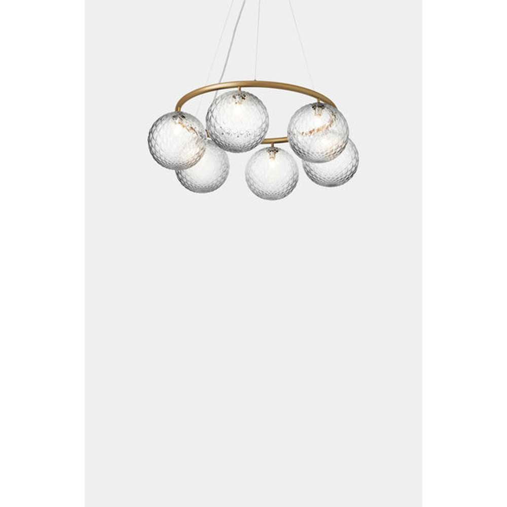 Miira 6 circular, brass / optic clear Loftlampe