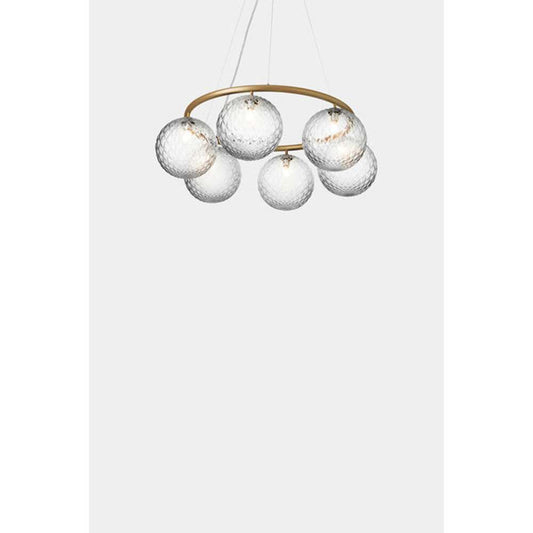 Miira 6 circular, brass / optic clear Loftlampe