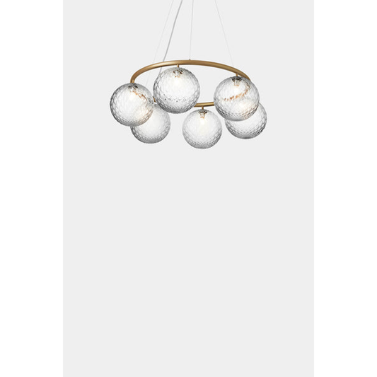 Miira 6 circular, brass / optic clear Loftlampe Loftlampe