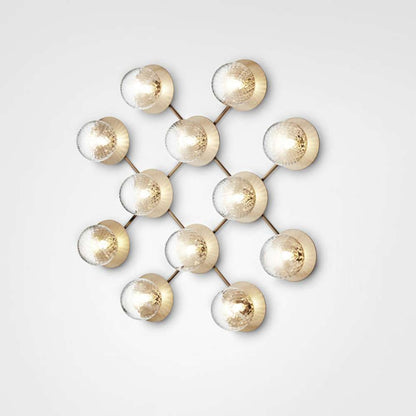 Liila 12, nordic gold / optic clear Væglampe