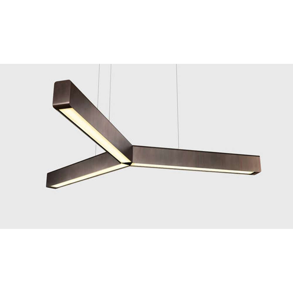 Y model cordless ø 80cm Pendel Bruneret kobber