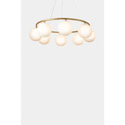 Miira 8 circular, brass / opal Loftlampe