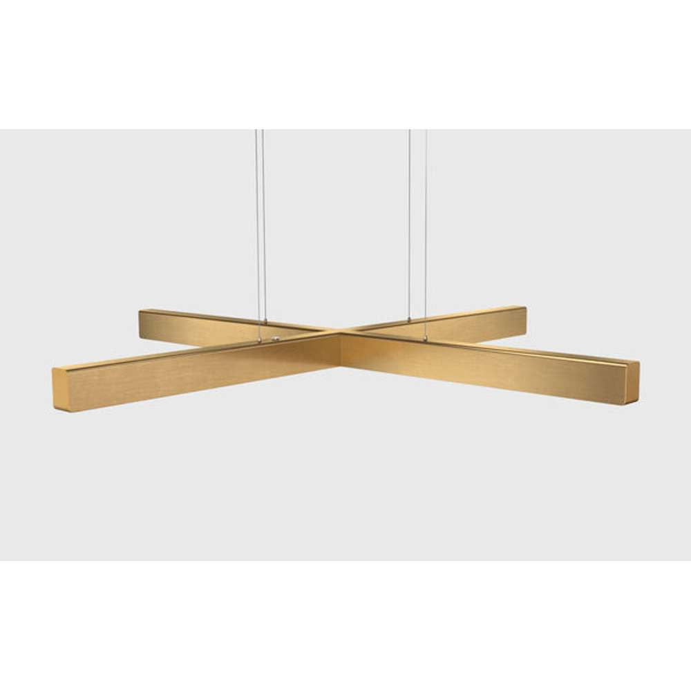 X model cordless ø 100cm Pendel Børstet messing