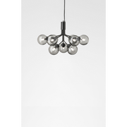Apiales 18, satin black / opal Loftlampe