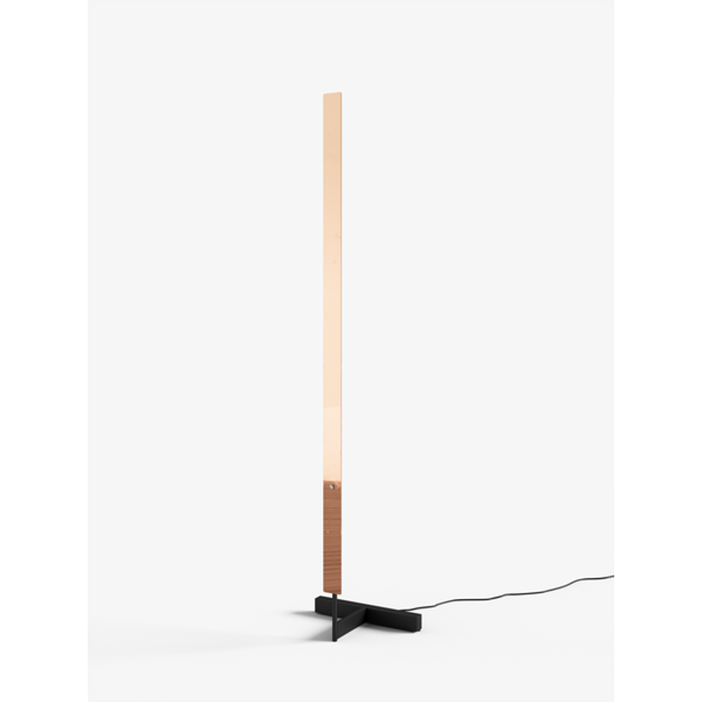 F model 165cm Gulvlampe Poleret kobber