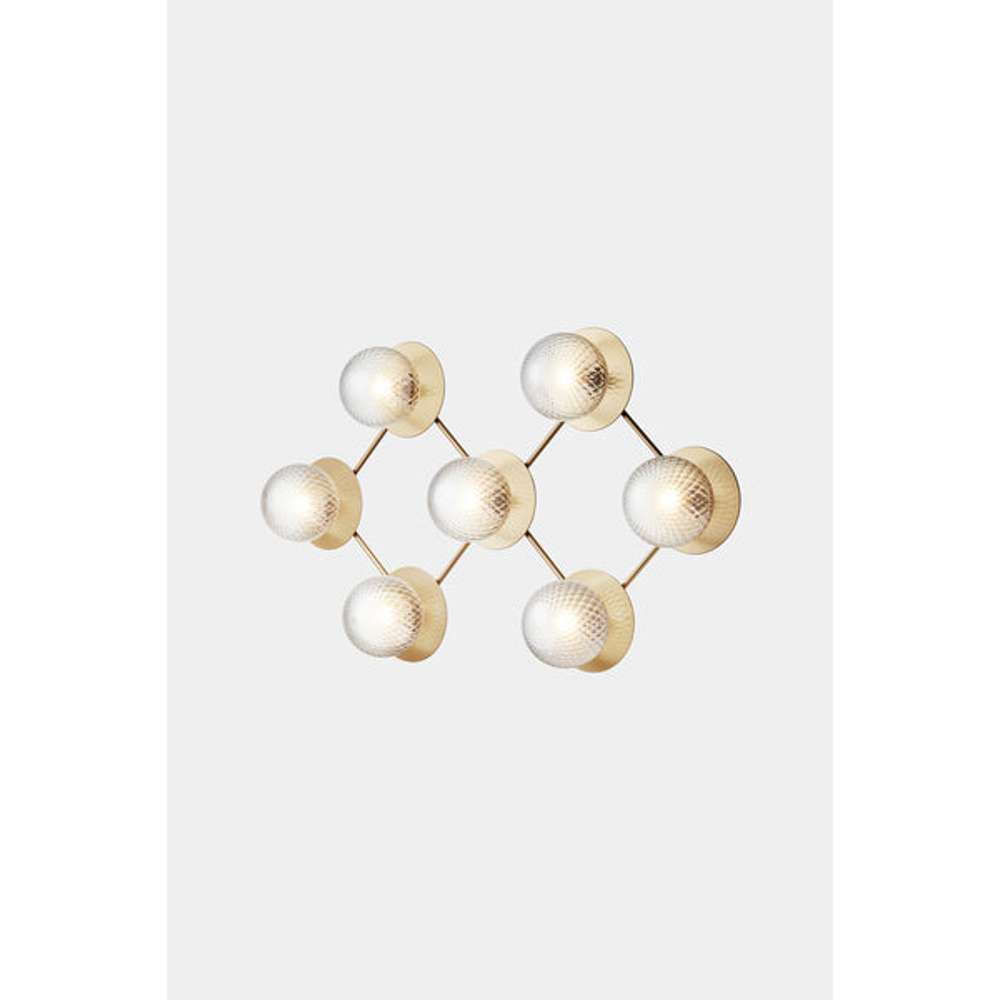 Liila 7, nordic gold / optic clear Væglampe