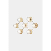 Liila 7, nordic gold / optic clear Væglampe