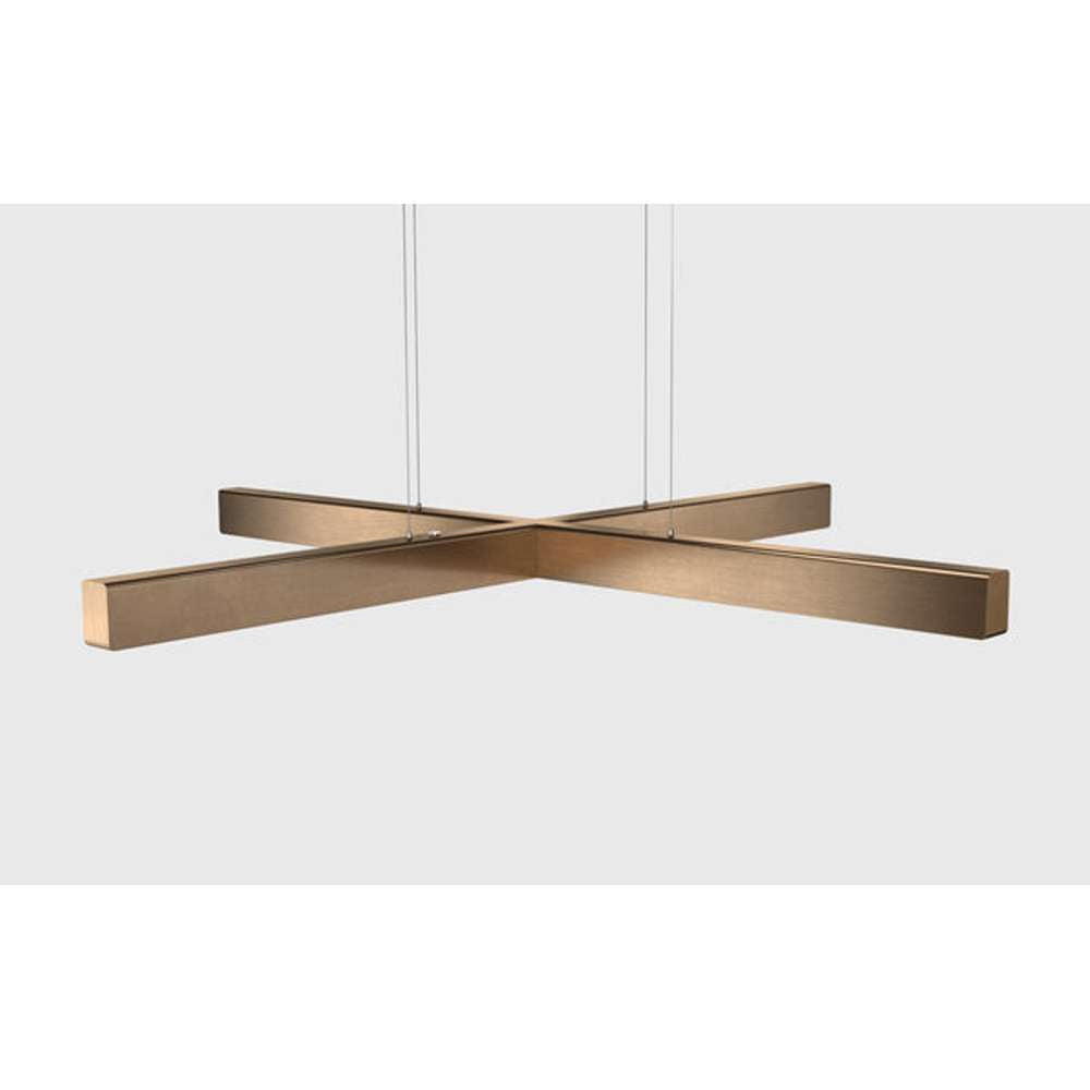 X model cordless ø 100cm Pendel Bruneret messing