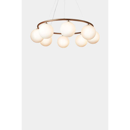 Miira 8 circular,  dark bronze / opal Loftlampe