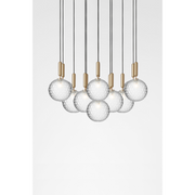 Miira 13 large, brass / optic clear Pendel