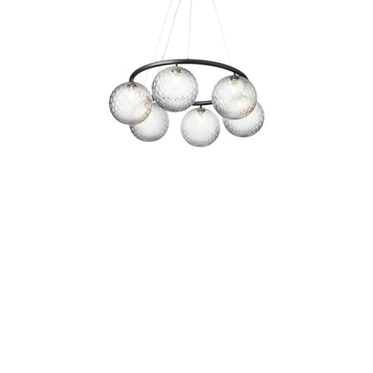 Miira 6 circular, rock grey / optic clear Loftlampe