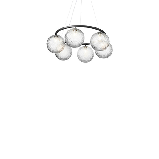 Miira 6 circular, rock grey / optic clear Loftlampe Loftlampe