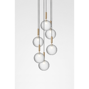Miira 6 large, brass / optic clear Pendel
