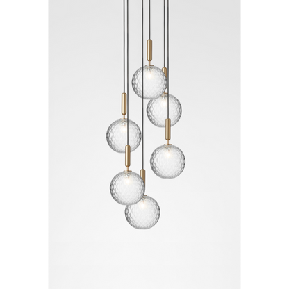 Miira 6 large, brass / optic clear Pendel Pendel
