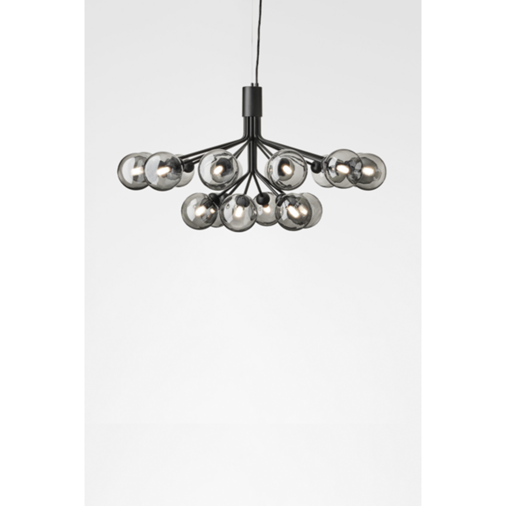 Apiales 18, satin black / smoked Loftlampe