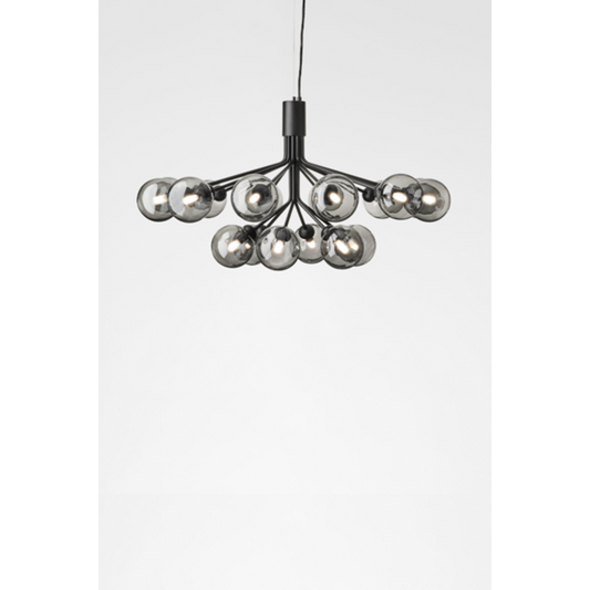 Apiales 18, satin black / smoked Loftlampe