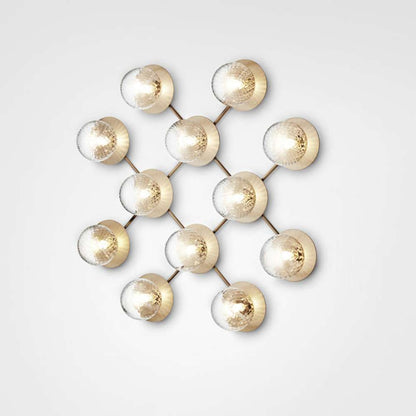 Liila 12, nordic gold / optic clear Væglampe