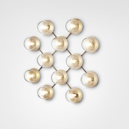 Liila 12, nordic gold / optic clear Væglampe Væglampe