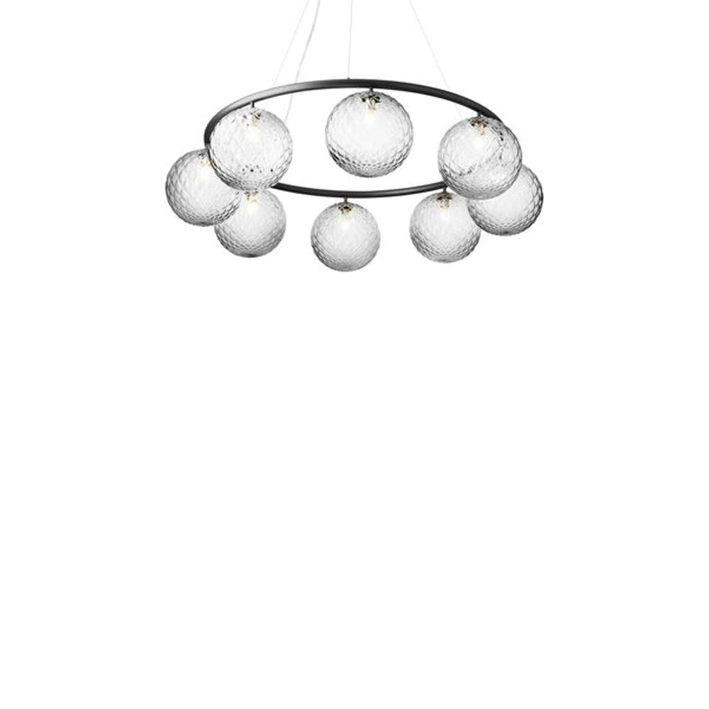 Miira 8 circular, rock grey / optic clear Loftlampe