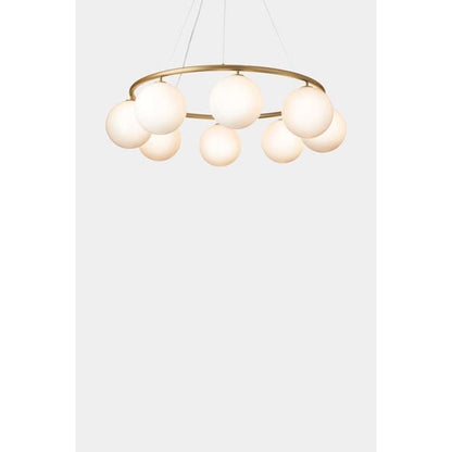 Miira 8 circular, brass / opal Loftlampe