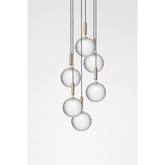 Miira 6 large, brass / optic clear Pendel Pendel