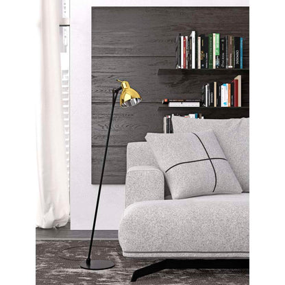 Luxy glam f0 gulvlampe sort/guld Gulvlampe