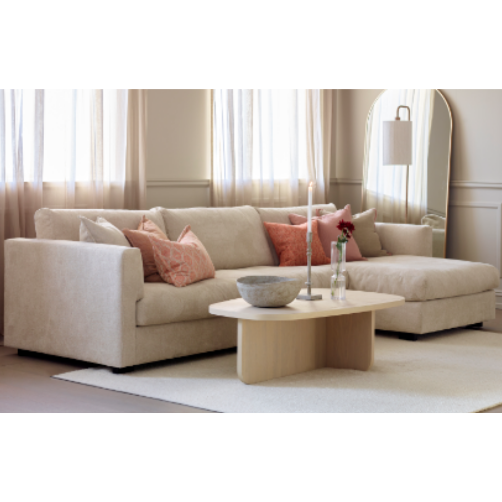 Latifa 2 personers sofa med chaiselong