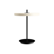 Asteria Table Pearl white Black base  Bordlampe