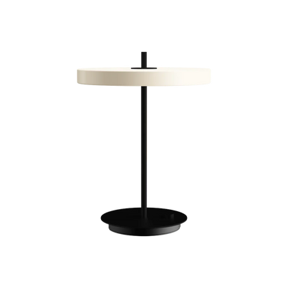 Asteria Table Pearl white Black base  Bordlampe