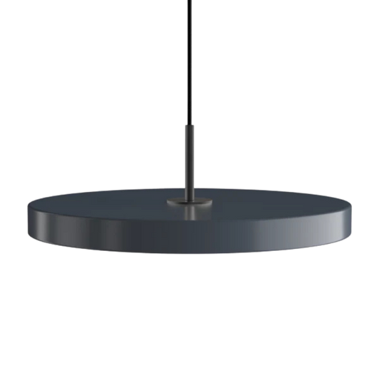 Asteria Medium Anthracite Grey - Black Top 43 x 14 cm, 2.7m cordset Pendel