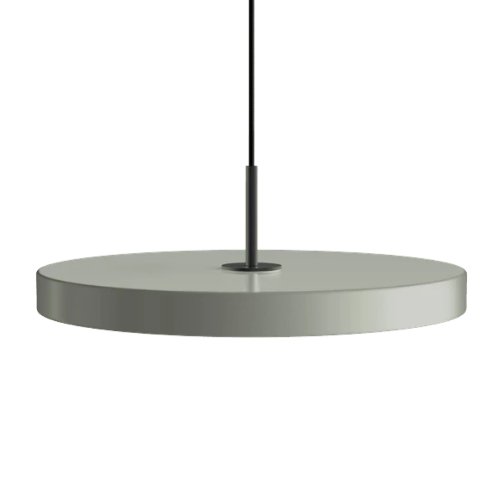Asteria Medium Nuance Olive - Black Top 43 x 14 cm, 2.7m cordset Pendel