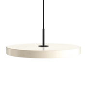 Asteria Medium Pearl White - Black Top 43 x 14 cm, 2.7m cordset Pendel