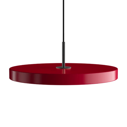 Asteria Medium Ruby Red - Black Top 43x 14 cm, 2.7m cordset Pendel