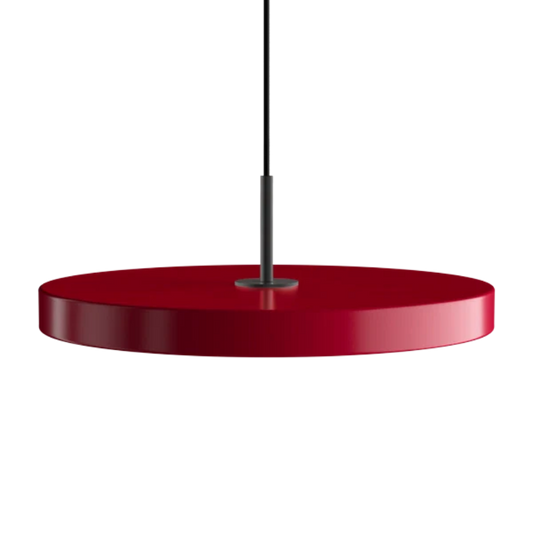 Asteria Medium Ruby Red - Black Top 43x 14 cm, 2.7m cordset Pendel