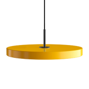 Asteria Medium Saffron Yellow - Black Top 43 x 14 cm, 2.7m cordset Pendel